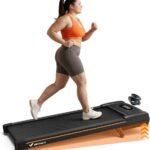 MERACH Walking Pad, Laufband Für Zuhause mit 10%/12% Automatischer Steigung, Max 159KG/180KG, Leiser Motor, Laufband Schreibtisch für den Heim- und Bürogebrauch, Geräuscharme Laufbänder, Fernbedienung