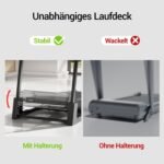 UMAY Laufband mit Steigung 14km/h, Laufband Für Zuhause Klappbar mit 3,0 PS Motor und 3 Steigungsstufen, Foldable Treadmill for Home mit 12 Trainingsprogrammen, Max Belastung 136KG
