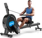 DMASUN Rudergerät für Zuhause, [2026 Neu] Magnetisches Rudergerät mit Upgrade Doppel-Slide-Rails Ultraleise Rudermaschine, 16 Widerstandsstufen, LCD-Datenanzeige, Bis 160kg Belastbar