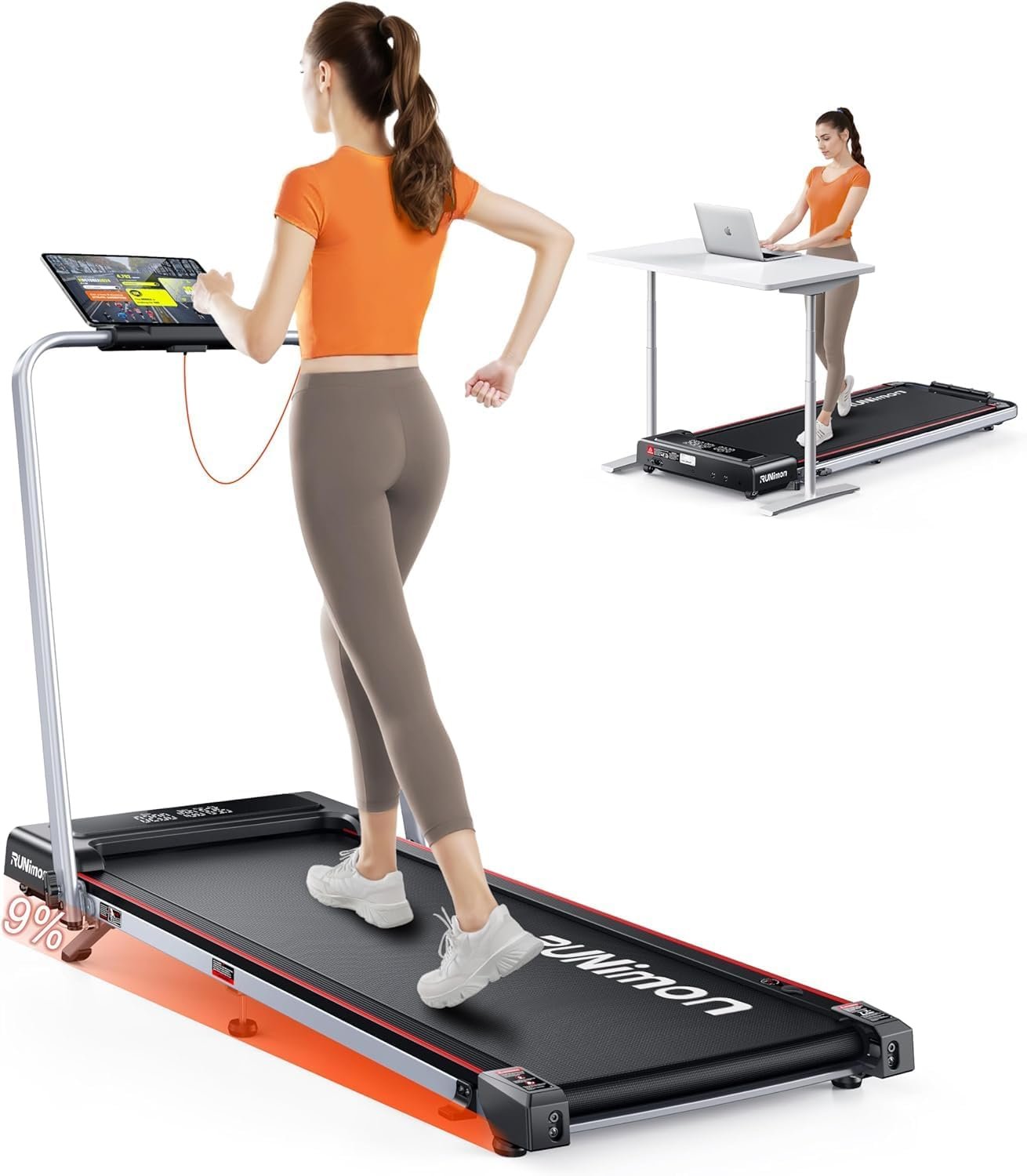 61fUBQqlNjL._AC_SL1500 6 IN 1 Laufband für Zuhause mit Neigung,12km/h Walking Pad mit 9% Steigung,2.5HP Klappbar Laufband für Zuhause & Büro,2-LED-Anzeige,120KG,Keine Installation