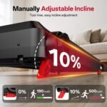 JOROTO Laufband für Zuhause mit Steigung 10%, Laufband Klappbar bis 12 km/h, mit LED-Display, Bluetooth App-Kompatibel, 2.75 HP Walking Pad für Zuhause & Büro, bis130 kg