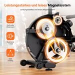 Dripex Rudergerät für Zuhause, Rudergeräte bis 160 kg Belastbar, Magnetisches Rudergerät mit 16 Widerstandsstufen, Verbesserte Doppelschienen, Bluetooth App Verbindung, LCD-Monitor, Leise Platzsparend