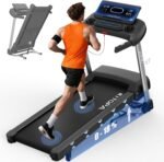 Kitopa Laufband für Zuhause, Treadmill bis 7PS und 20KM/H(12 MP/H), Profi Große Lauffläche Laufband mit 18 Steigung, Laufbander Klappbar mit interaktivem LCD-Display & Bluetooth, Laufbander bis 180KG