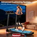 JOROTO Laufband für Zuhause mit Steigung 10%, Laufband Klappbar bis 12 km/h, mit LED-Display, Bluetooth App-Kompatibel, 2.75 HP Walking Pad für Zuhause & Büro, bis130 kg