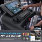 Kitopa Laufband für Zuhause, Treadmill bis 7PS und 20KM/H(12 MP/H), Profi Große Lauffläche Laufband mit 18 Steigung, Laufbander Klappbar mit interaktivem LCD-Display & Bluetooth, Laufbander bis 180KG