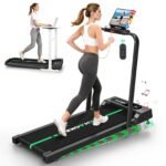 2026 Laufband für Zuhause mit App, Leises Laufband bis 12km/h mit Lautsprechern, 6-in-1 Walking Pad klappbar mit 2,75HP Motor, Treadmill mit 9% Steigung, LCD-Anzeige, Gelenkschonend, Bis 160KG