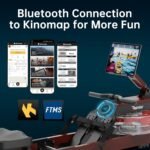 PASYOU Rudergerät für Zuhause aus Eiche, Wasserrudergerät klappbar mit Bluetooth Display &30 Tage kostenlose Kinomap-Mitgliedschaft,Rudermaschine mit Verstellbarer Tablethalterung 150kg belastbar PW60