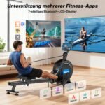 DMASUN Rudergerät für Zuhause, [2026 Neu] Magnetisches Rudergerät mit Upgrade Doppel-Slide-Rails Ultraleise Rudermaschine, 16 Widerstandsstufen, LCD-Datenanzeige, Bis 160kg Belastbar