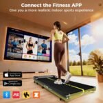 Walking Pad 1-10 km/h, 4 in 1 CHAOKE Laufband für Zuhause mit 9% Steigung, 2.75HP Walking Machine für Home Office mit Eingebaute Lautsprecher & App Steuerung, Bis 160 kg, Keine Installation