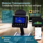 Skandika Rudergerät Nemo III Hybrid | Wasser- und Magnetwiderstand, 32 elektrische Widerstandsstufen, 15 Programme, bis 200 cm, App-kompatibel, aufstellbar | Wasserrudergerät, Fitnessgerät für Zuhause