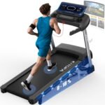 Kitopa Laufband für Zuhause, Treadmill bis 7PS und 20KM/H(12 MP/H), Profi Große Lauffläche Laufband mit 18 Steigung, Laufbander Klappbar mit interaktivem LCD-Display & Bluetooth, Laufbander bis 180KG