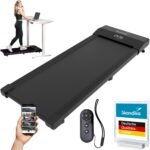 Skandika Walking Pad Nordik | Laufband für zuhause, 6/12 km/h, mit/ohne Steigung, LED-Display, Fernbedienung, Kinomap | Fitnessgerät für Ausdauertraining, Büro, Home Office