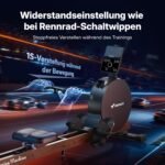 MERACH Rudergerät für Zuhause, Eigenerzeugung, Verbesserter Magnetischer Spitzenwiderstand von 60 kg, Automatische Widerstandsanpassung, Doppelte Holzschienen, LED-Anzeige, Professionelles (R21)