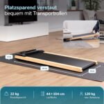 Skandika Walking Pad Nordik | Laufband für zuhause, 6/12 km/h, mit/ohne Steigung, LED-Display, Fernbedienung, Kinomap | Fitnessgerät für Ausdauertraining, Büro, Home Office