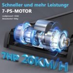 Kitopa Laufband für Zuhause, Treadmill bis 7PS und 20KM/H(12 MP/H), Profi Große Lauffläche Laufband mit 18 Steigung, Laufbander Klappbar mit interaktivem LCD-Display & Bluetooth, Laufbander bis 180KG