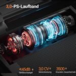 CURSOR Laufband für Zuhause mit Steigung 15%, 12KM/H Laufbänder, Treadmill for Home mit Handgriff,Max Belastung 136KG