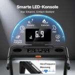 MERACH Laufband Für Zuhause mit Steigung, 6%-18% Automatische Neigung, 12km/h/14km/h Laufband Klappbar, 2.5HP/3.5HP Walking Pad, Treadmill for Home Max 136KG/159KG, 42*108CM/46*120CM, Laufbänder APP