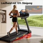 CURSOR Laufband für Zuhause mit Steigung 15%, 12KM/H Laufbänder, Treadmill for Home mit Handgriff,Max Belastung 136KG