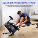 MERACH Wasserrudergerät für Zuhause, Rudergerät mit 15L Wasserwiderstand, Bluetooth & APP-Konnektivität, iPad-Halterung, Ergonomischer Sitz, Platzsparende Vertikale Aufbewahrung