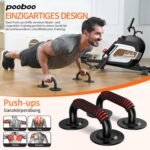 Pooboo Magnetisches Rudergerät mit Einer Tragkraft von 360 lb, klappbares Ruderer mit kombinierten Kraftübungen, Tablet-Halterung und bequemem Sitzkissen, Rudergerät für den Heimgebrauch