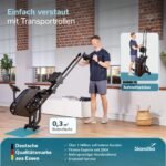 Skandika Rudergerät Nemo III Hybrid | Wasser- und Magnetwiderstand, 32 elektrische Widerstandsstufen, 15 Programme, bis 200 cm, App-kompatibel, aufstellbar | Wasserrudergerät, Fitnessgerät für Zuhause