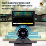 Skandika Rudergerät Rovek | Rudermaschine Holz, Rudergerät für Zuhause klappbar, Magnetwiderstand mit 32 Stufen, Kinomap App kompatibel, aufstellbar, bis 195 cm