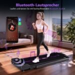 2026 Laufband für Zuhause mit App, Leises Laufband bis 12km/h mit Lautsprechern, 6-in-1 Walking Pad klappbar mit 2,75HP Motor, Treadmill mit 9% Steigung, LCD-Anzeige, Gelenkschonend, Bis 160KG
