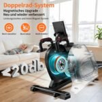 Pooboo Magnetisches Rudergerät mit Einer Tragkraft von 360 lb, klappbares Ruderer mit kombinierten Kraftübungen, Tablet-Halterung und bequemem Sitzkissen, Rudergerät für den Heimgebrauch