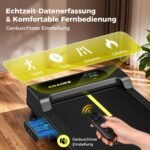 Walking Pad 1-10 km/h, 4 in 1 CHAOKE Laufband für Zuhause mit 9% Steigung, 2.75HP Walking Machine für Home Office mit Eingebaute Lautsprecher & App Steuerung, Bis 160 kg, Keine Installation