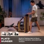 Sportstech Rudergerät Wasser für Zuhause, Deutsche Qualitätsmarke, zert. FSC® Eichenholz, authentisches Rudererlebnis, klappbar, LED-Wassertank, 10" oder 21,5" Display mit App, 360° drehbar, AquaElite