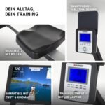 Hammer Rudergerät Cobra XTR Plus II für zu Hause – Rudermaschine mit innovativem Trainingscomputer, Smartphone-/Tablethalterung, bis 130 kg Nutzergewicht, 232 x 55 x 75 cm, Schwarz, 4532