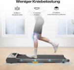 UREVO Smart Walking Pad, Kompaktes Leises Laufband Schreibtisch, mit Sechs-Punkt-Stoßdämpfung, Workout-App mit Track Insights und MIIT-Modus, für Zuhause/Büro