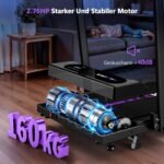2026 Laufband für Zuhause mit App, Leises Laufband bis 12km/h mit Lautsprechern, 6-in-1 Walking Pad klappbar mit 2,75HP Motor, Treadmill mit 9% Steigung, LCD-Anzeige, Gelenkschonend, Bis 160KG