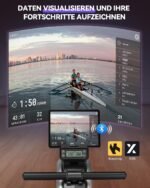 [2026 Neu] Rudergerät für Zuhause, DMASUN Magnetisches Rudergerät mit Upgrade Doppel-Slide-Rails, APP-Verbindung, 16 Widerstandsstufen, LCD-Datenanzeige, ideal für Cardio-Training, Bis 160kg Belastbar