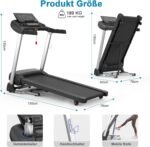 Kitopa Laufband für Zuhause, Treadmill bis 7PS und 20KM/H(12 MP/H), Profi Große Lauffläche Laufband mit 18 Steigung, Laufbander Klappbar mit interaktivem LCD-Display & Bluetooth, Laufbander bis 180KG