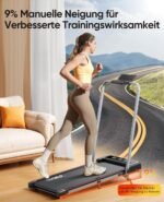 6 IN 1 Laufband für Zuhause mit Neigung,12km/h Walking Pad mit 9% Steigung,2.5HP Klappbar Laufband für Zuhause & Büro,2-LED-Anzeige,120KG,Keine Installation