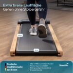 Skandika Walking Pad Nordik | Laufband für zuhause, 6/12 km/h, mit/ohne Steigung, LED-Display, Fernbedienung, Kinomap | Fitnessgerät für Ausdauertraining, Büro, Home Office