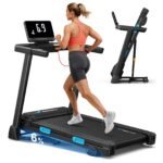 MERACH Laufband Für Zuhause mit Steigung, 6%-18% Automatische Neigung, 12km/h/14km/h Laufband Klappbar, 2.5HP/3.5HP Walking Pad, Treadmill for Home Max 136KG/159KG, 42*108CM/46*120CM, Laufbänder APP