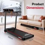 JOROTO Laufband für Zuhause mit Steigung 10%, Laufband Klappbar bis 12 km/h, mit LED-Display, Bluetooth App-Kompatibel, 2.75 HP Walking Pad für Zuhause & Büro, bis130 kg