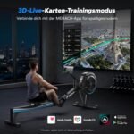 MERACH Rudergerät Luftwiderstand für Zuhause, 10 Stufen Einstellbar mit Exklusiver APP, Professionelles Indoor-Rudergerät, Ergonomischer Komfortsitz, Einfache Lagerung
