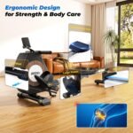 ONETWOFIT Rudergerät Für Zuhause Klappbar Pro, Stepper Für Zuhause, 16 Stufen des Stillen Widerstands Fitnessgeräte, Crosstrainer 160 Kg Kapazität, App-Kompatibel