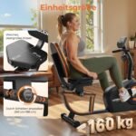 YOSUDA Liegeergometer, 16 Widerstufen, Magnetbremse, Leise Liegerad Heimtrainer, verstellbarer Sitz, einfache Montage, LCD-Display und Pulssensoren, 160kg, Heimtrainer Fahrrad für Zuhause