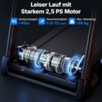 MERACH Laufband Für Zuhause mit Steigung, 6%-18% Automatische Neigung, 12km/h/14km/h Laufband Klappbar, 2.5HP/3.5HP Walking Pad, Treadmill for Home Max 136KG/159KG, 42*108CM/46*120CM, Laufbänder APP