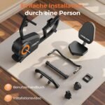 YOSUDA Liegeergometer, 16 Widerstufen, Magnetbremse, Leise Liegerad Heimtrainer, verstellbarer Sitz, einfache Montage, LCD-Display und Pulssensoren, 160kg, Heimtrainer Fahrrad für Zuhause