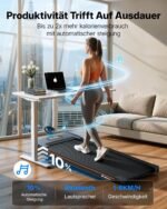 MERACH Walking Pad, Laufband Für Zuhause mit 10%/12% Automatischer Steigung, Max 159KG/180KG, Leiser Motor, Laufband Schreibtisch für den Heim- und Bürogebrauch, Geräuscharme Laufbänder, Fernbedienung