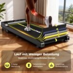 Walking Pad 1-10 km/h, 4 in 1 CHAOKE Laufband für Zuhause mit 9% Steigung, 2.75HP Walking Machine für Home Office mit Eingebaute Lautsprecher & App Steuerung, Bis 160 kg, Keine Installation