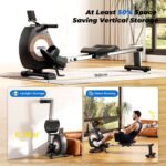 ONETWOFIT Rudergerät Für Zuhause Klappbar Pro, Stepper Für Zuhause, 16 Stufen des Stillen Widerstands Fitnessgeräte, Crosstrainer 160 Kg Kapazität, App-Kompatibel