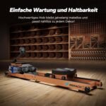 MERACH Wasser Rudergerät Holz Klappbar, Gummibaummaterial & Komfortabler Sitz, mit Exklusiver APP mit Interaktiven Kartenerfahrung, Immersives Rudererlebnis, Ideal für Heimfitness